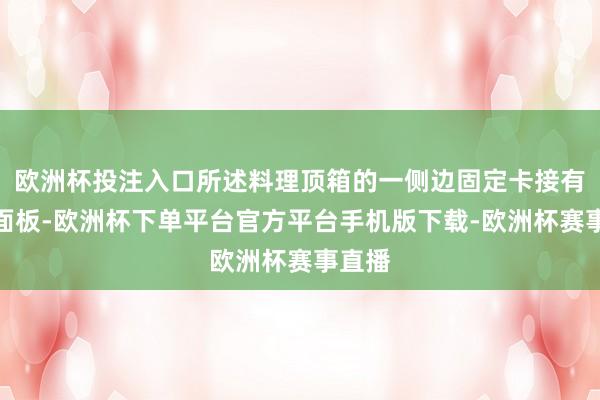 欧洲杯投注入口所述料理顶箱的一侧边固定卡接有舍弃面板-欧洲杯下单平台官方平台手机版下载-欧洲杯赛事直播