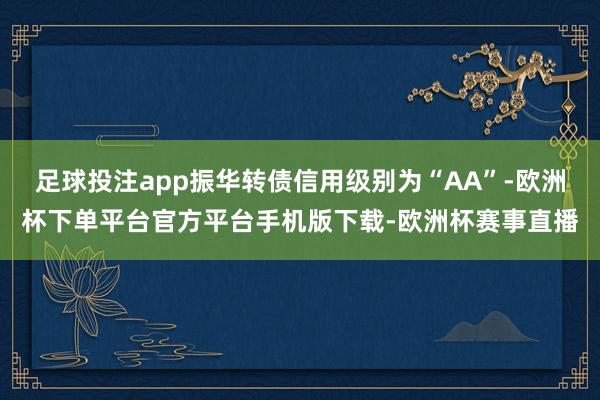 足球投注app振华转债信用级别为“AA”-欧洲杯下单平台官方