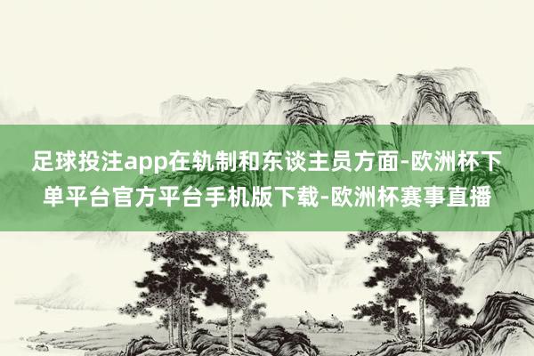 足球投注app　　在轨制和东谈主员方面-欧洲杯下单平台官方平台手机版下载-欧洲杯赛事直播