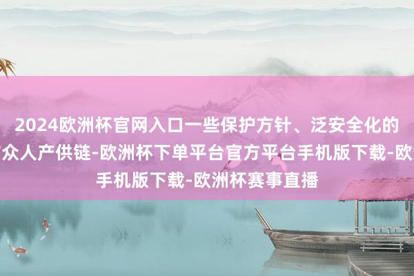 2024欧洲杯官网入口一些保护方针、泛安全化的步履还在毁伤众