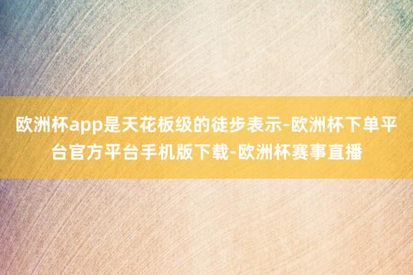 欧洲杯app是天花板级的徒步表示-欧洲杯下单平台官方平台手机版下载-欧洲杯赛事直播
