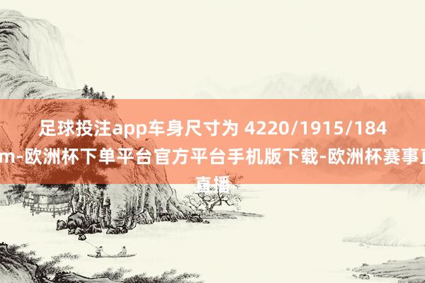足球投注app车身尺寸为 4220/1915/1845mm-