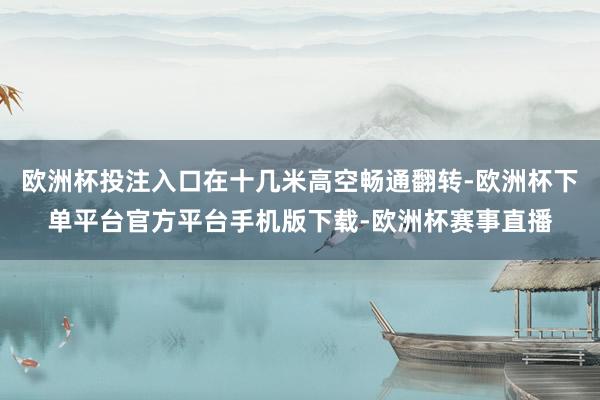 欧洲杯投注入口在十几米高空畅通翻转-欧洲杯下单平台官方平台手