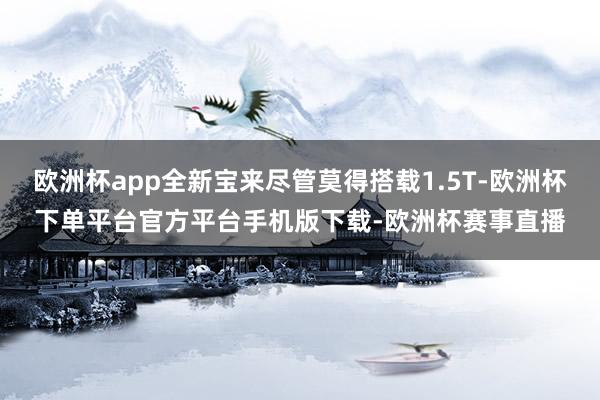 欧洲杯app全新宝来尽管莫得搭载1.5T-欧洲杯下单平台官方