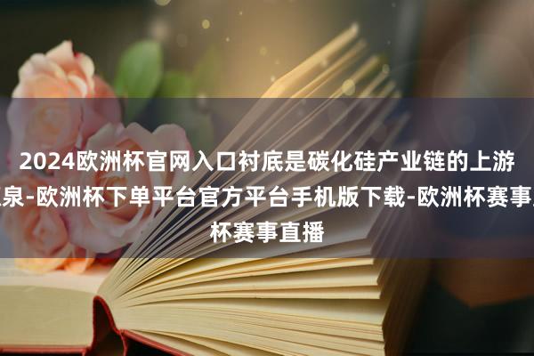 2024欧洲杯官网入口衬底是碳化硅产业链的上游和源泉-欧洲杯下单平台官方平台手机版下载-欧洲杯赛事直播