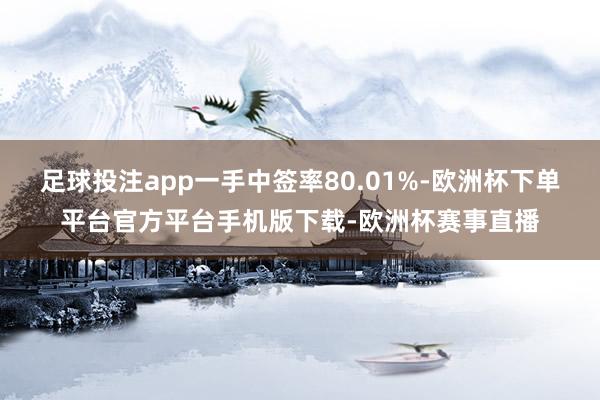 足球投注app一手中签率80.01%-欧洲杯下单平台官方平台