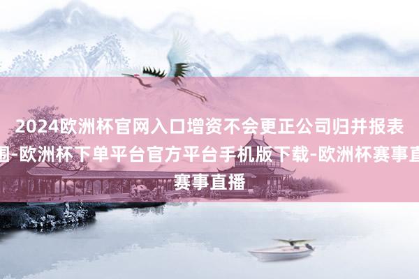 2024欧洲杯官网入口增资不会更正公司归并报表范围-欧洲杯下