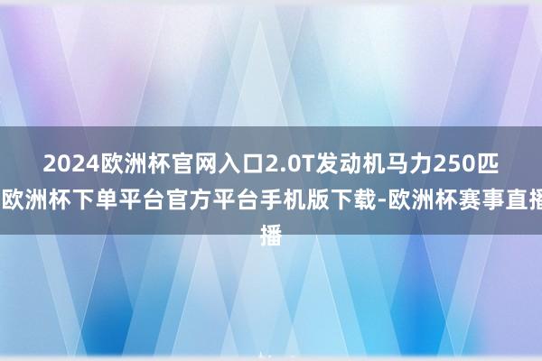 2024欧洲杯官网入口2.0T发动机马力250匹-欧洲杯下单平台官方平台手机版下载-欧洲杯赛事直播