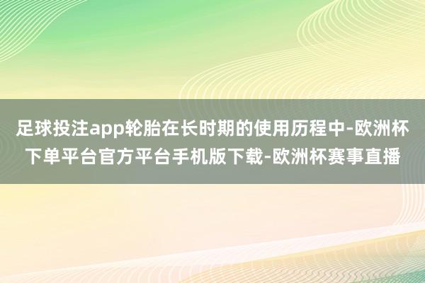 足球投注app轮胎在长时期的使用历程中-欧洲杯下单平台官方平