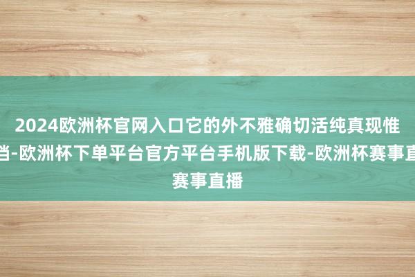 2024欧洲杯官网入口它的外不雅确切活纯真现惟一档-欧洲杯下