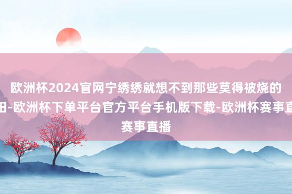 欧洲杯2024官网宁绣绣就想不到那些莫得被烧的麦田-欧洲杯下