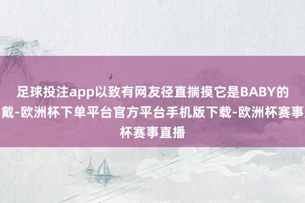 足球投注app以致有网友径直揣摸它是BABY的旧穿戴-欧洲杯
