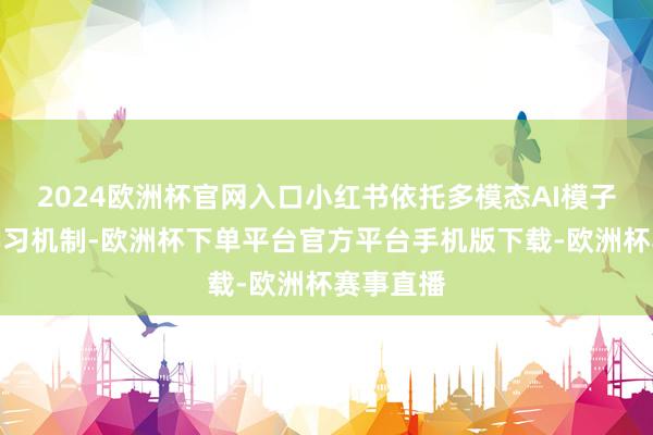 2024欧洲杯官网入口小红书依托多模态AI模子和动态学习机制