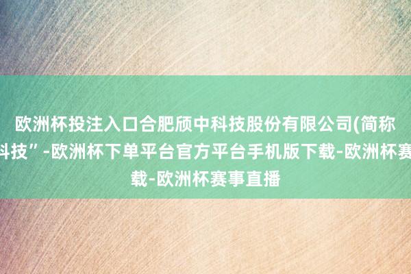 欧洲杯投注入口合肥颀中科技股份有限公司(简称“颀中科技”-欧