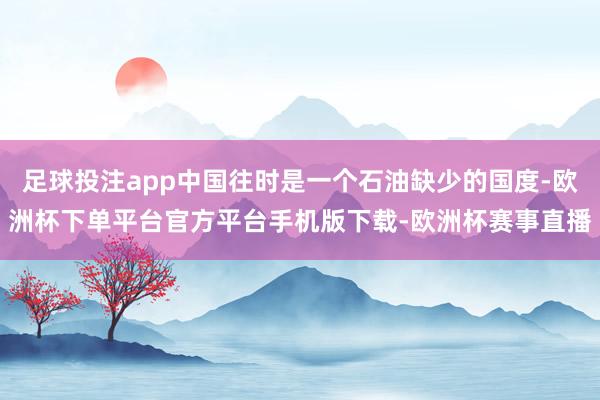足球投注app中国往时是一个石油缺少的国度-欧洲杯下单平台官