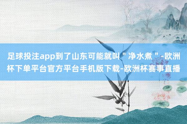 足球投注app到了山东可能就叫＂净水煮＂-欧洲杯下单平台官方