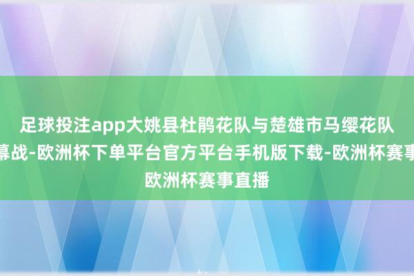 足球投注app大姚县杜鹃花队与楚雄市马缨花队的揭幕战-欧洲杯下单平台官方平台手机版下载-欧洲杯赛事直播