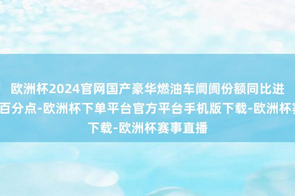 欧洲杯2024官网国产豪华燃油车阛阓份额同比进步2.9个百分
