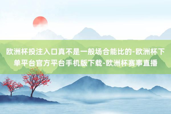 欧洲杯投注入口真不是一般场合能比的-欧洲杯下单平台官方平台手