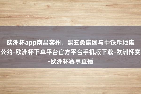 欧洲杯app南昌容州、黑五类集团与中铁斥地集团订立公约-欧洲