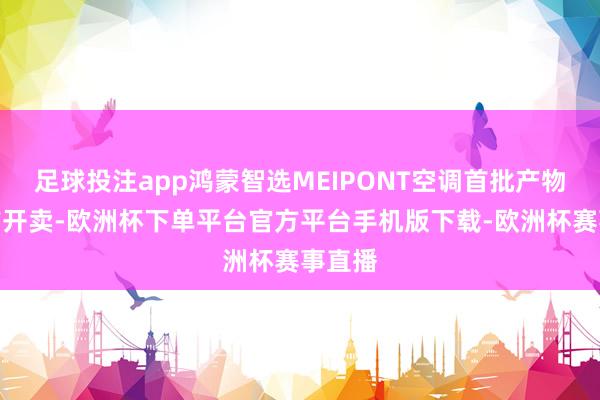 足球投注app鸿蒙智选MEIPONT空调首批产物十天前开卖-欧洲杯下单平台官方平台手机版下载-欧洲杯赛事直播