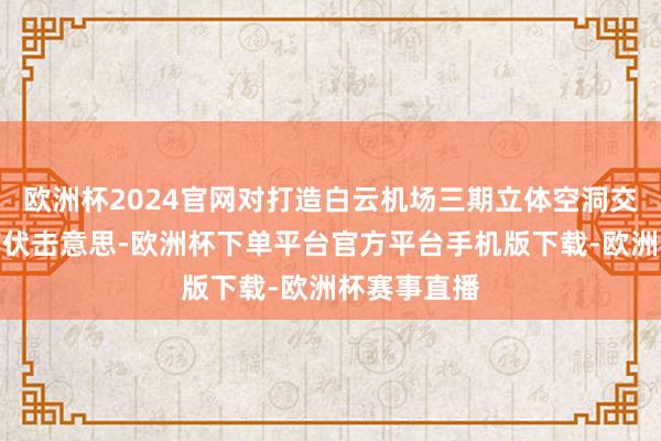欧洲杯2024官网对打造白云机场三期立体空洞交通关键具有伏击