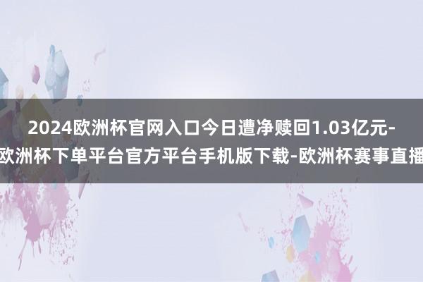 2024欧洲杯官网入口今日遭净赎回1.03亿元-欧洲杯下单平台官方平台手机版下载-欧洲杯赛事直播