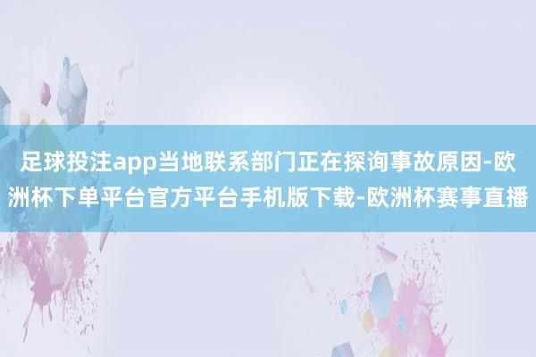 足球投注app当地联系部门正在探询事故原因-欧洲杯下单平台官