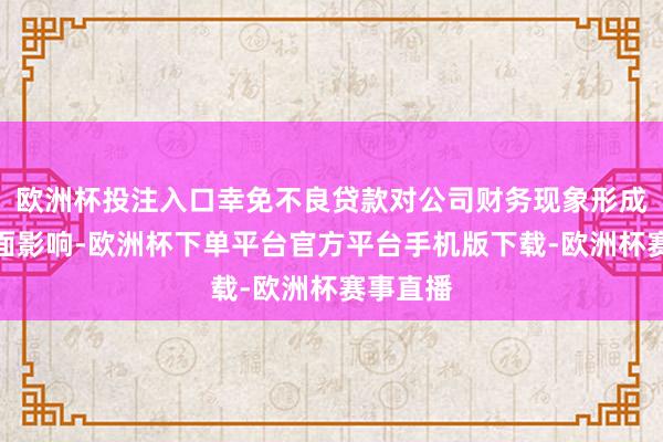 欧洲杯投注入口幸免不良贷款对公司财务现象形成永恒负面影响-欧洲杯下单平台官方平台手机版下载-欧洲杯赛事直播