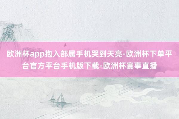 欧洲杯app抱入部属手机哭到天亮-欧洲杯下单平台官方平台手机